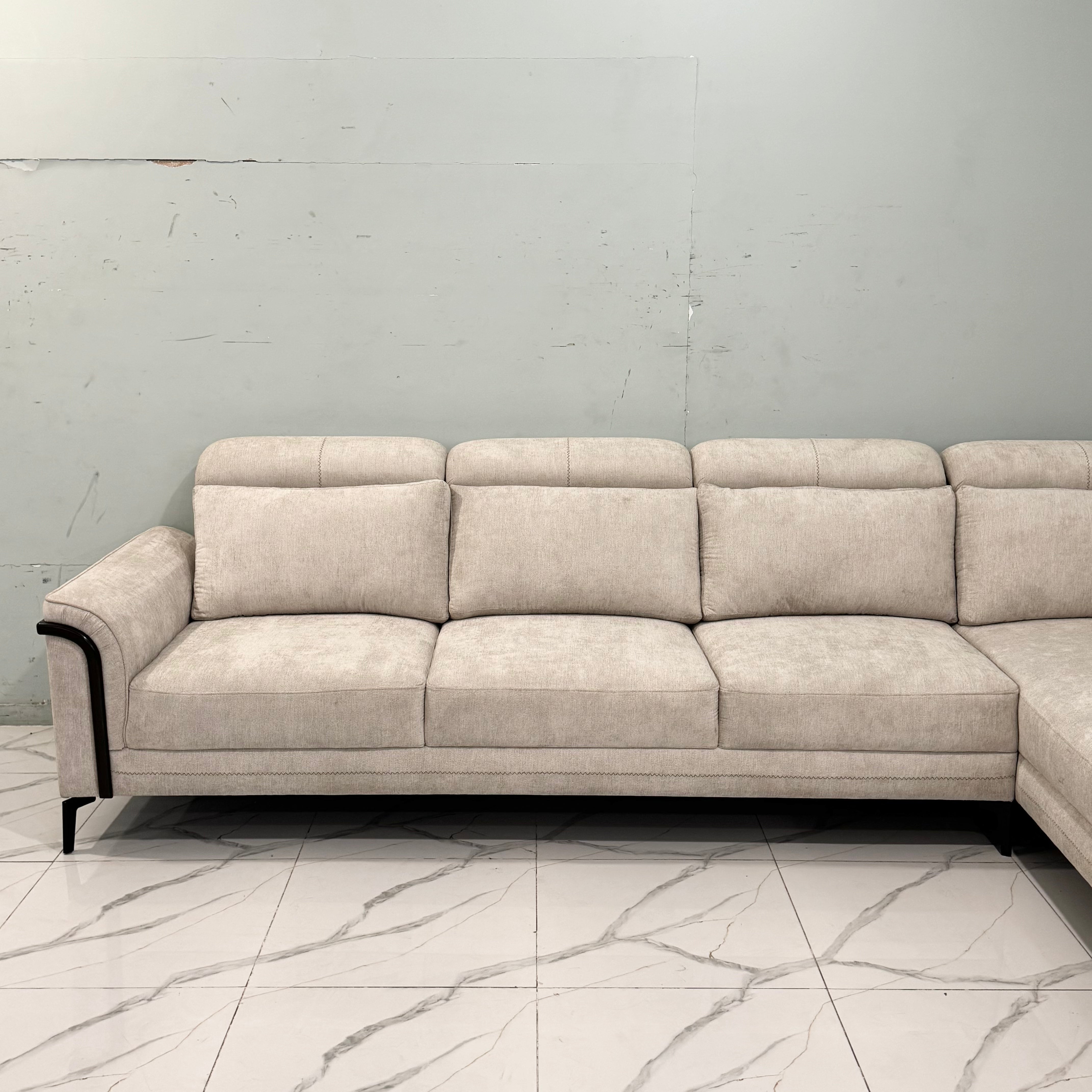 Astra Sculpted 7-Seater L-Shaped Sectional Sofa #LS37