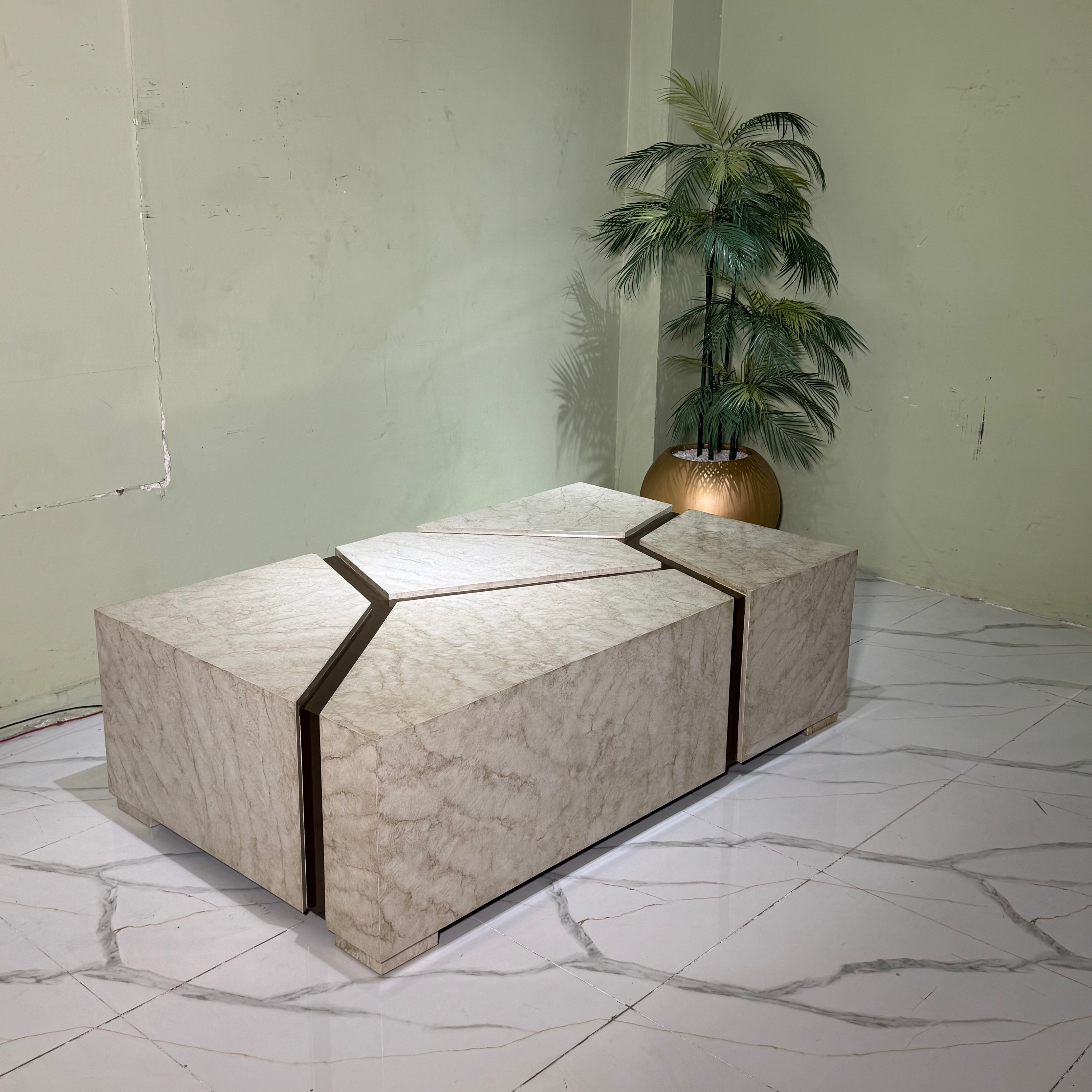 Fracture Marble Center Table - Ct91