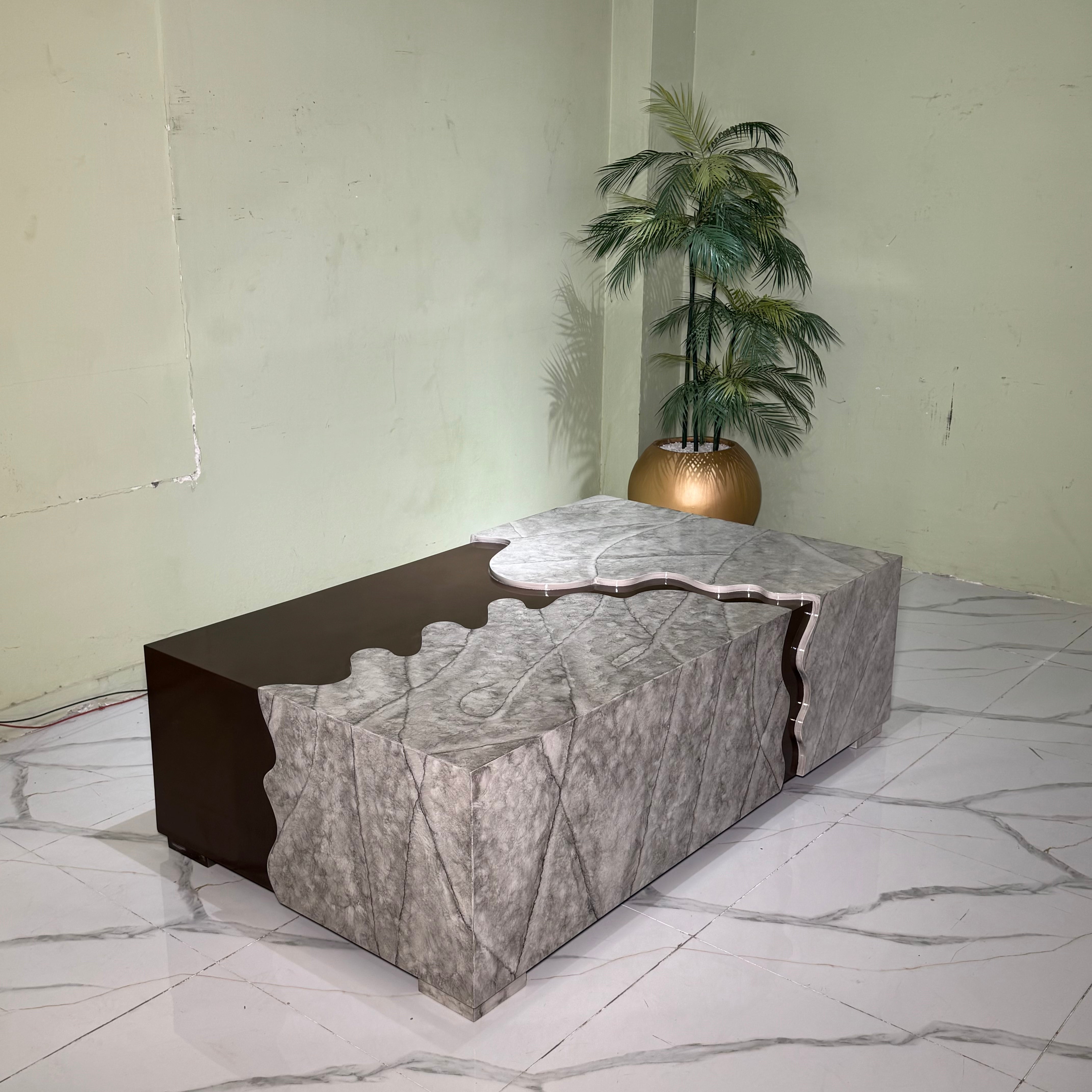 Fracture Marble Center Table - Ct91