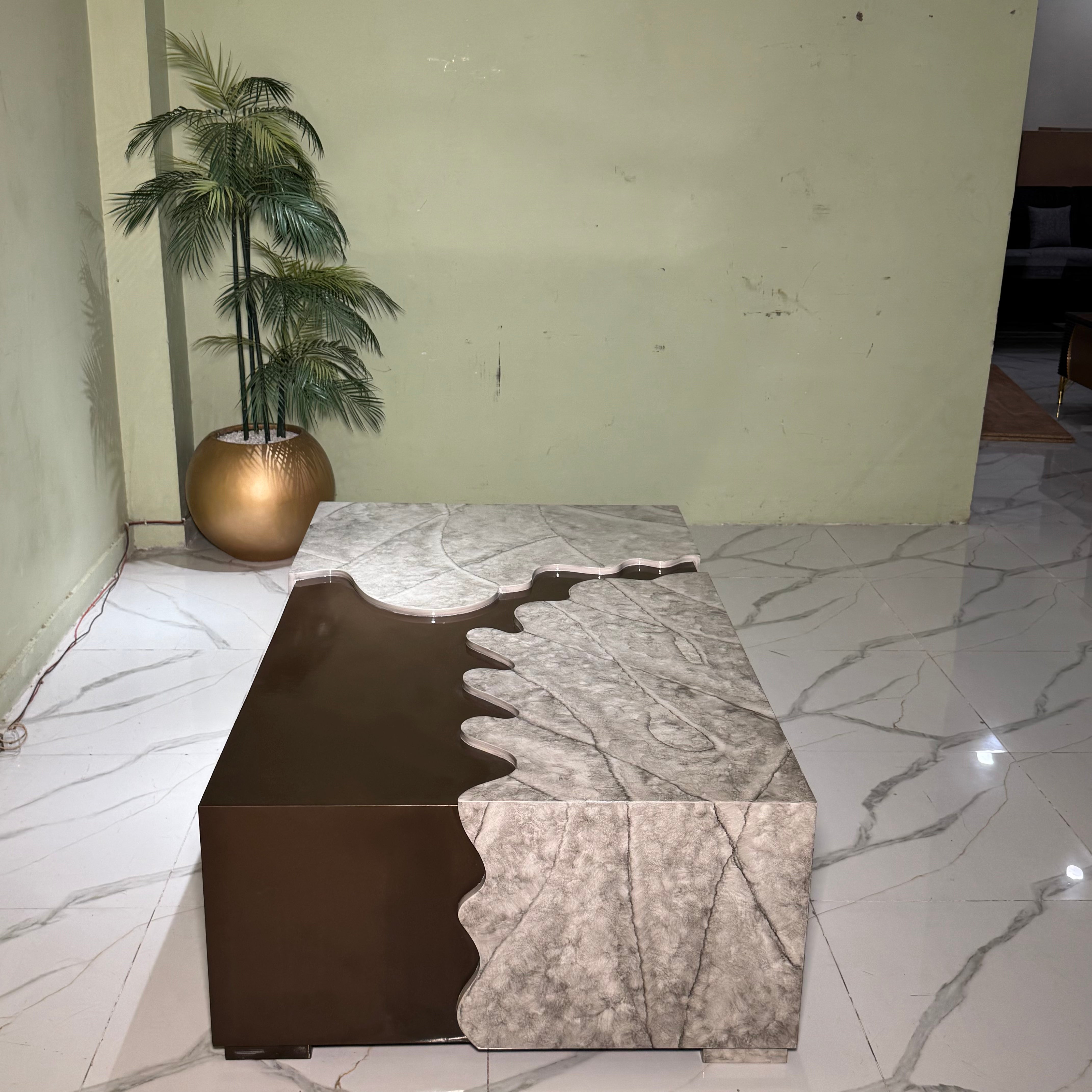Fracture Marble Center Table - Ct91