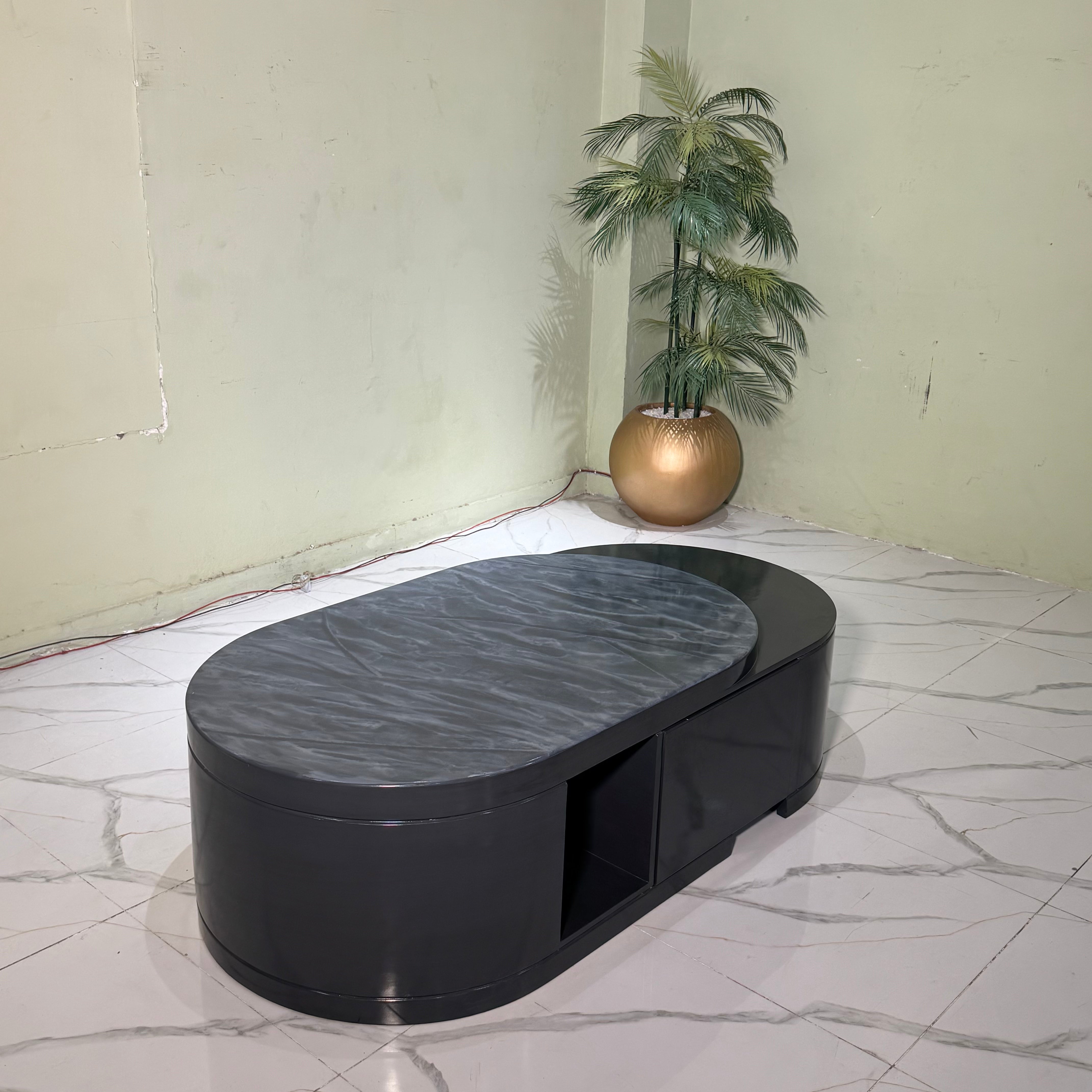 Slate Oval Table-Centre table Ct89