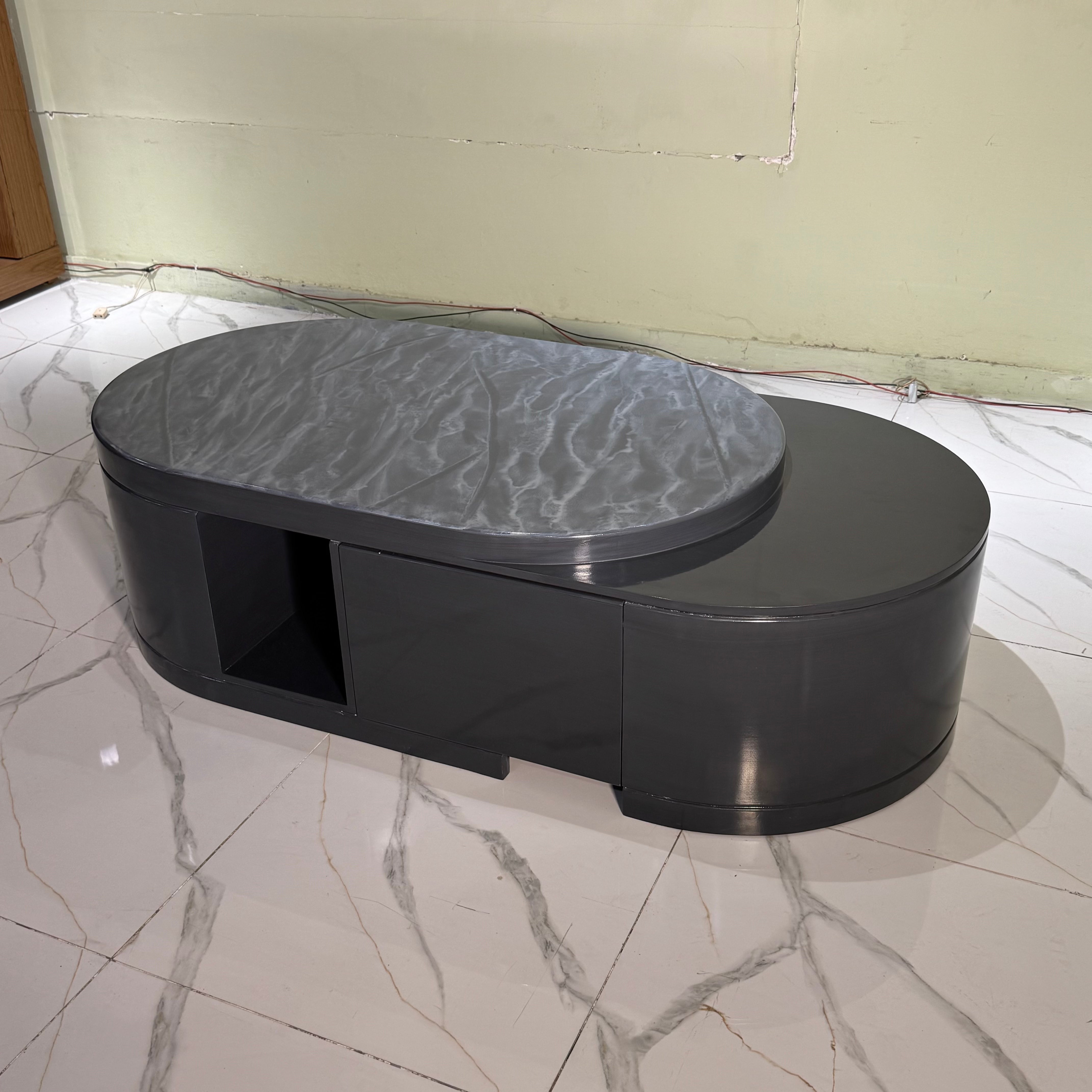 Slate Oval Table-Centre table Ct89