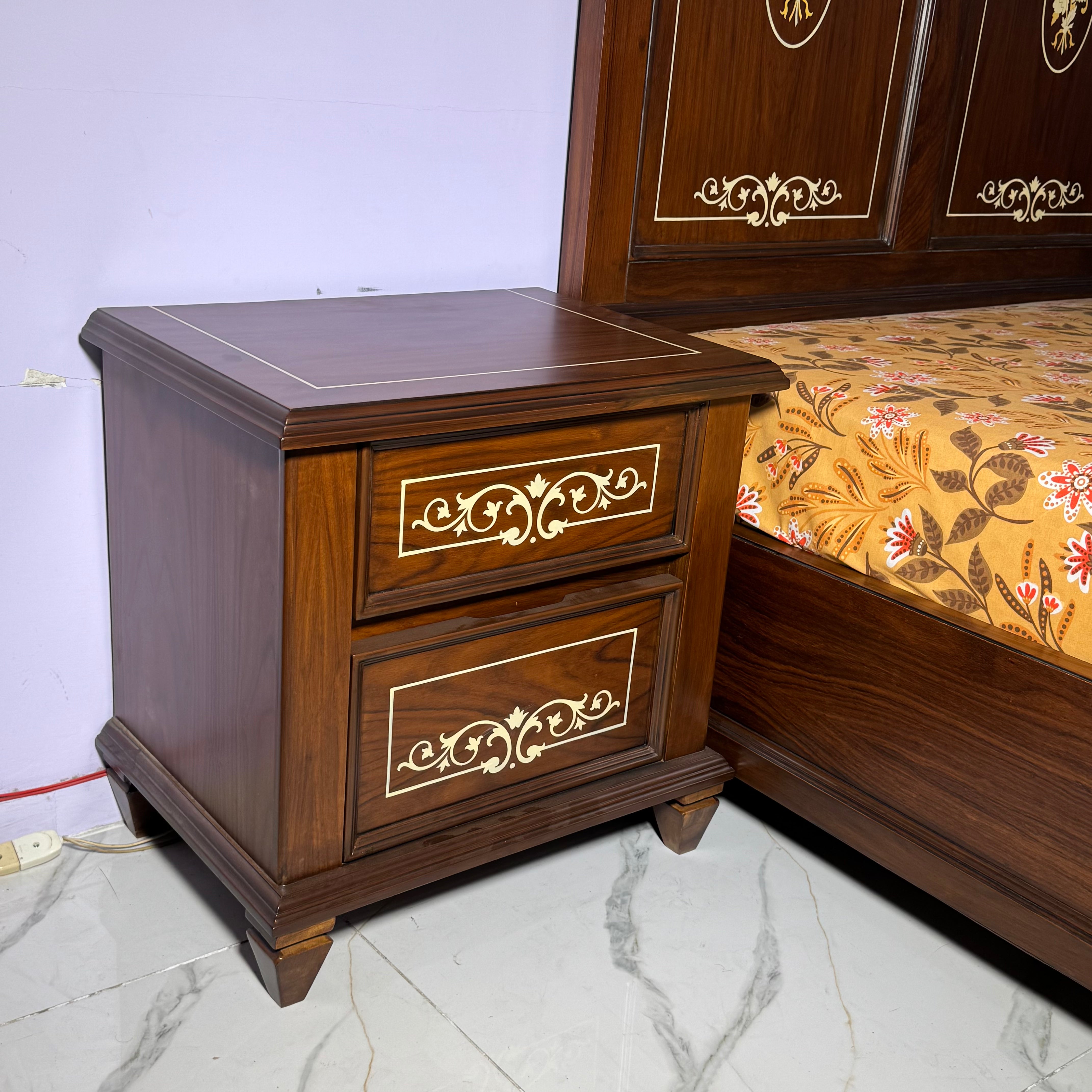 Classic Walnut Wooden Bedroom Set with Dresser -As44