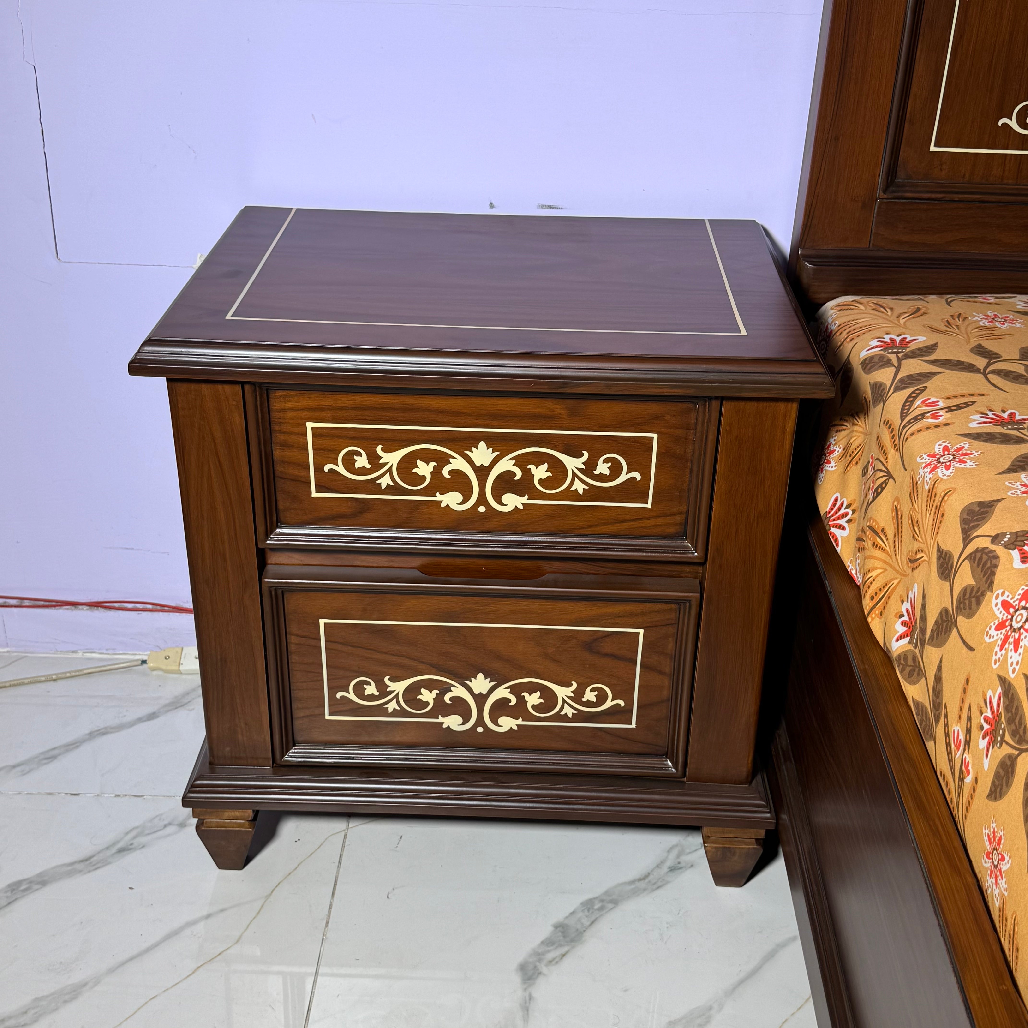 Classic Walnut Wooden Bedroom Set with Dresser -As44