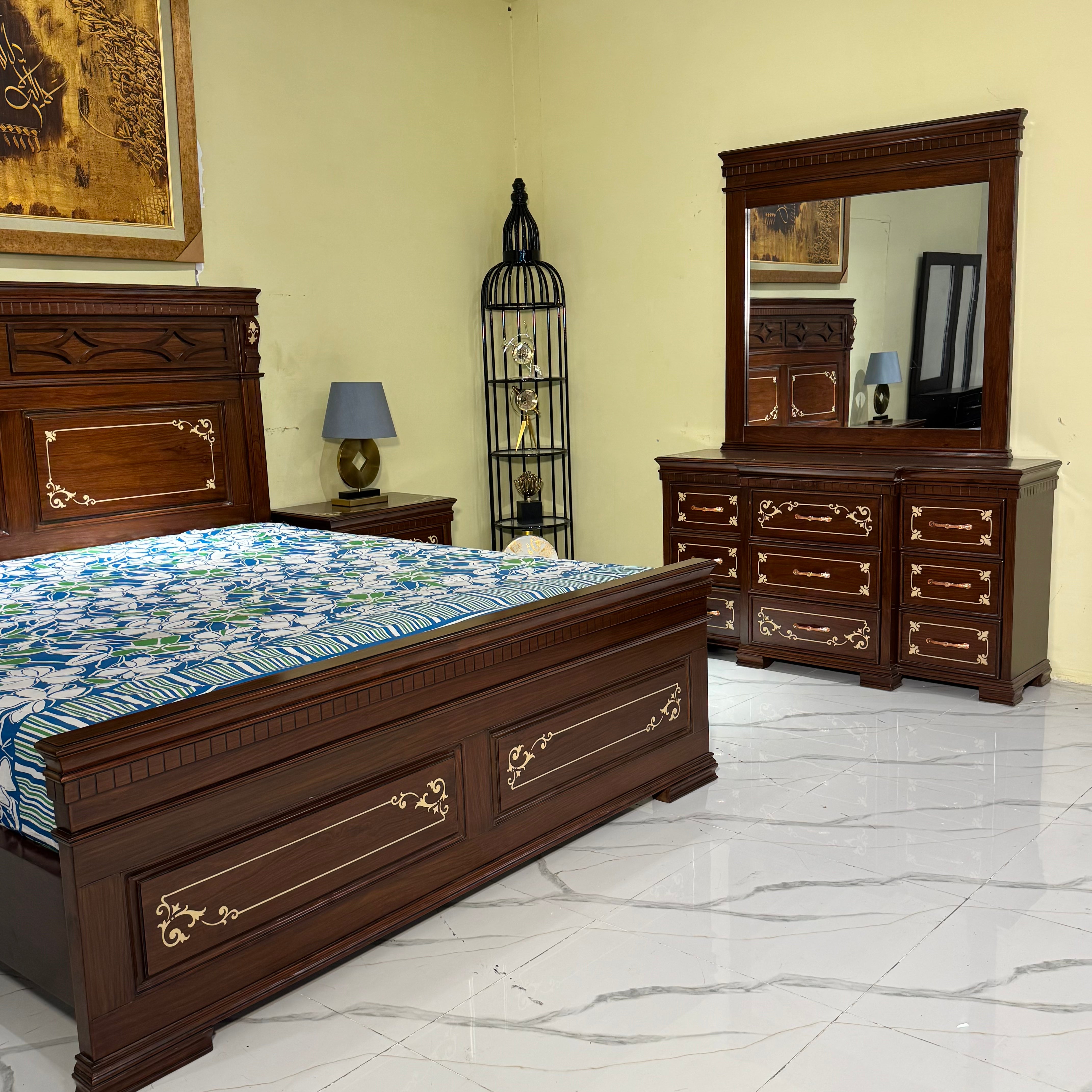 Royal Walnut Luxury Bedroom Set -As40