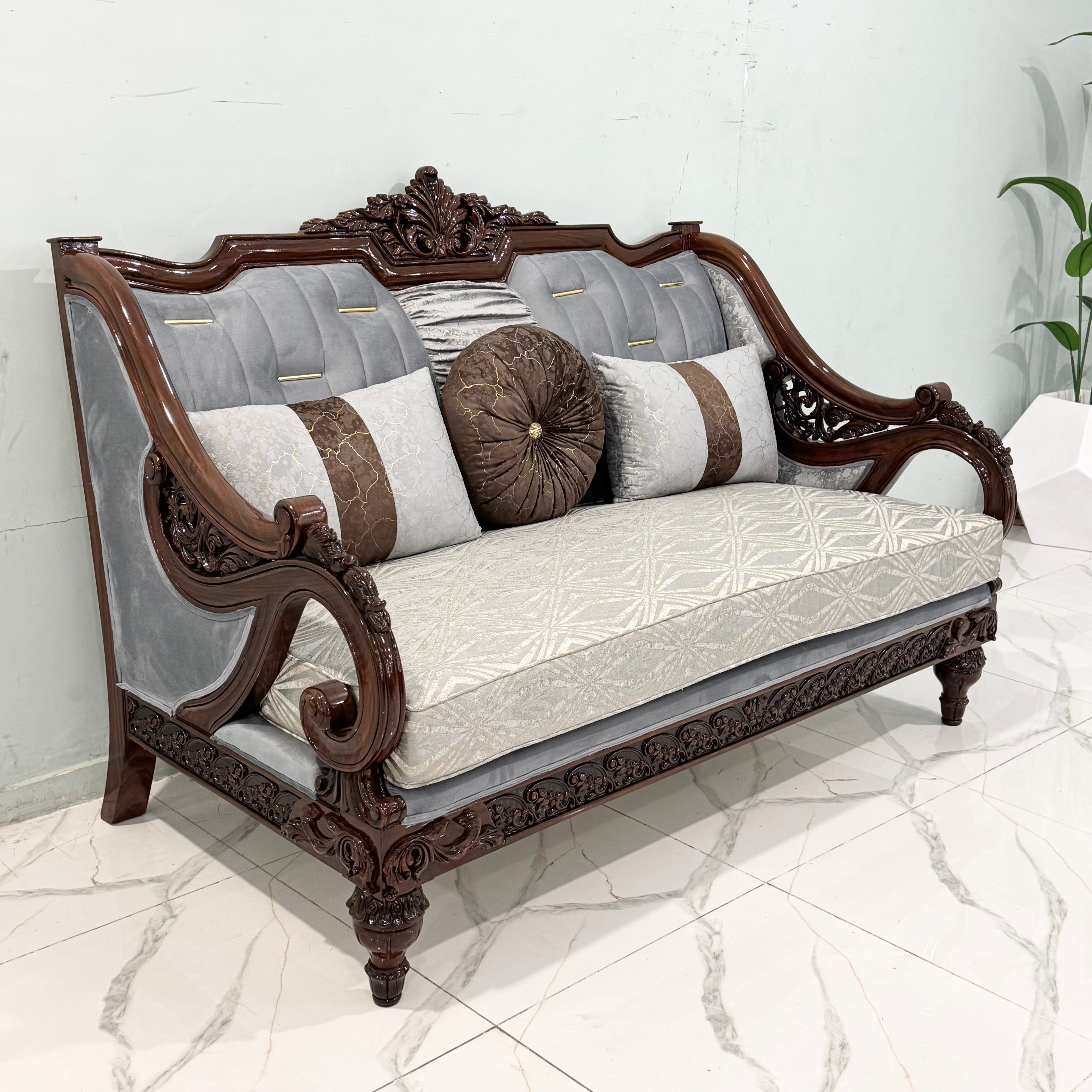 Artisan-Carved Classical Baroque Sofa Set # S75