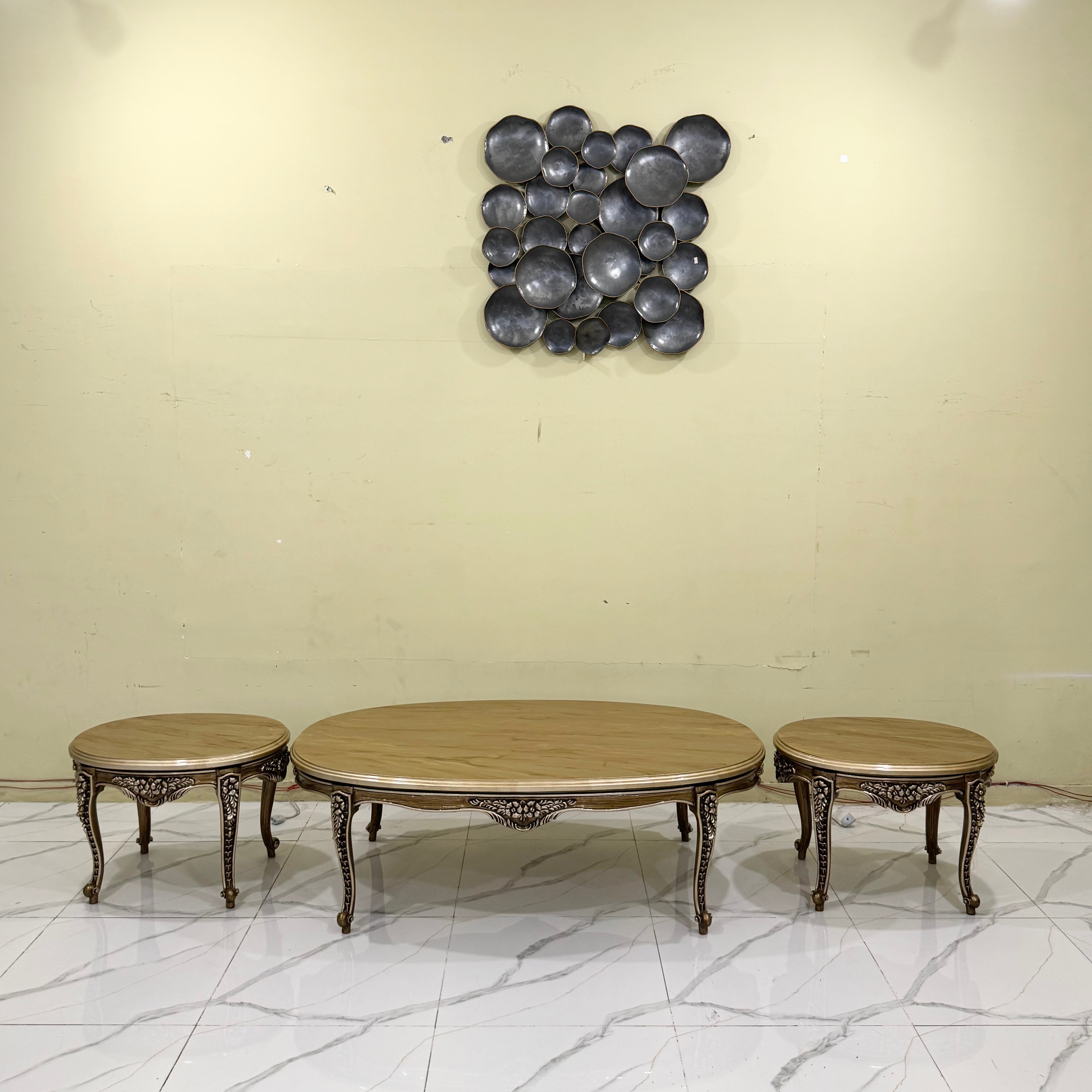 The Legacy Hand-Carved 3 piece Center table - ct51