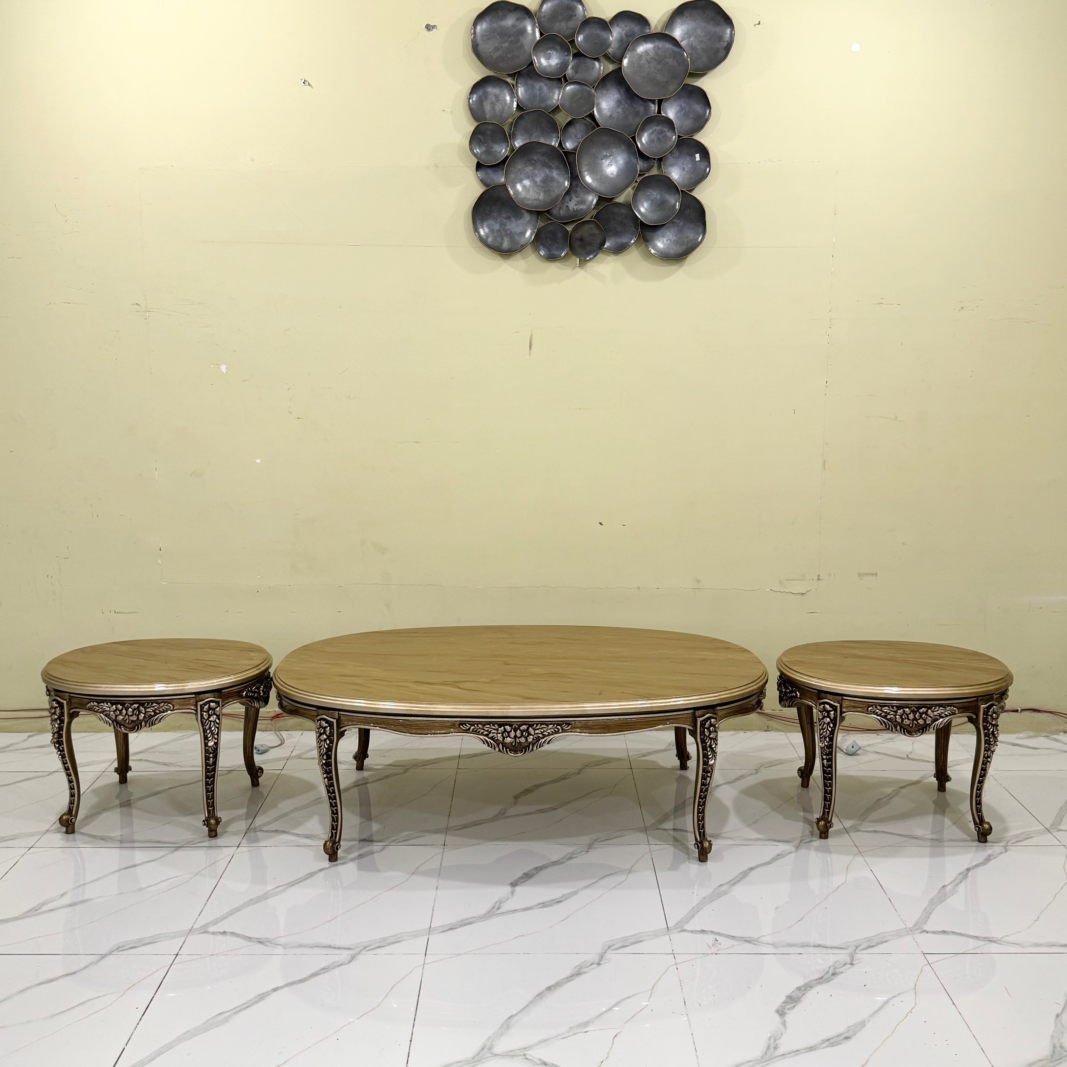 The Legacy Hand-Carved 3 piece Center table - ct51