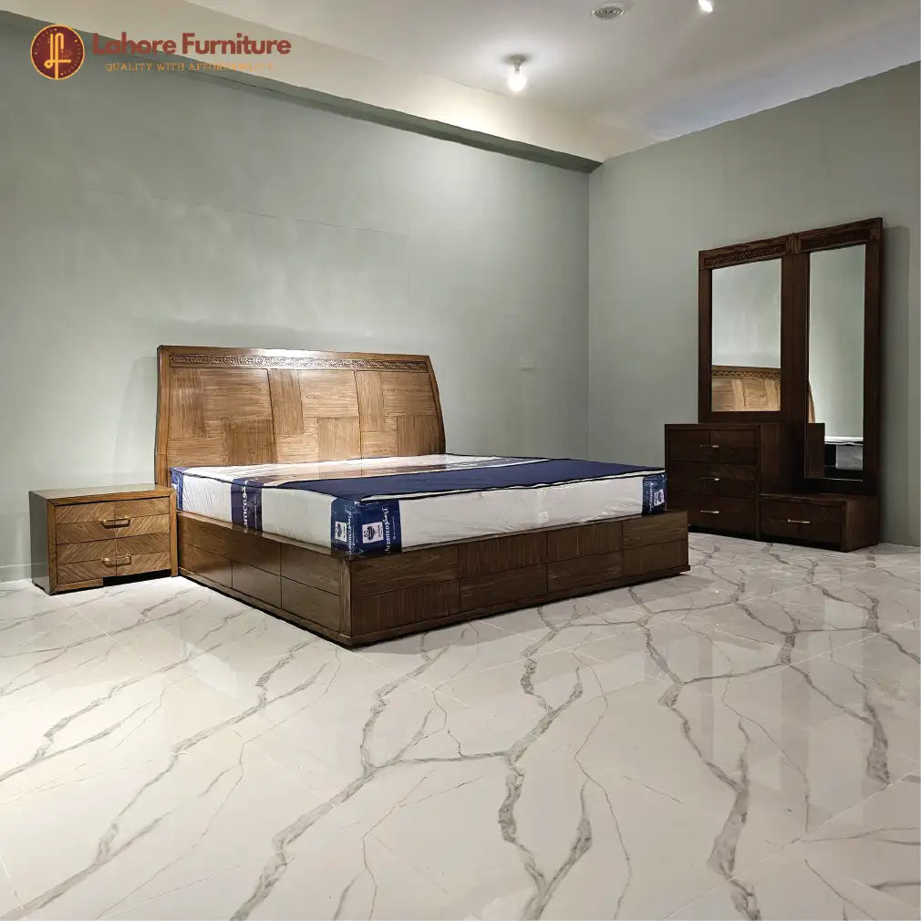 Tranquil Timber Double Bed - AK01