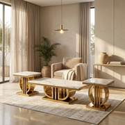 Chic Imported Square Center Table 3-Piece Set