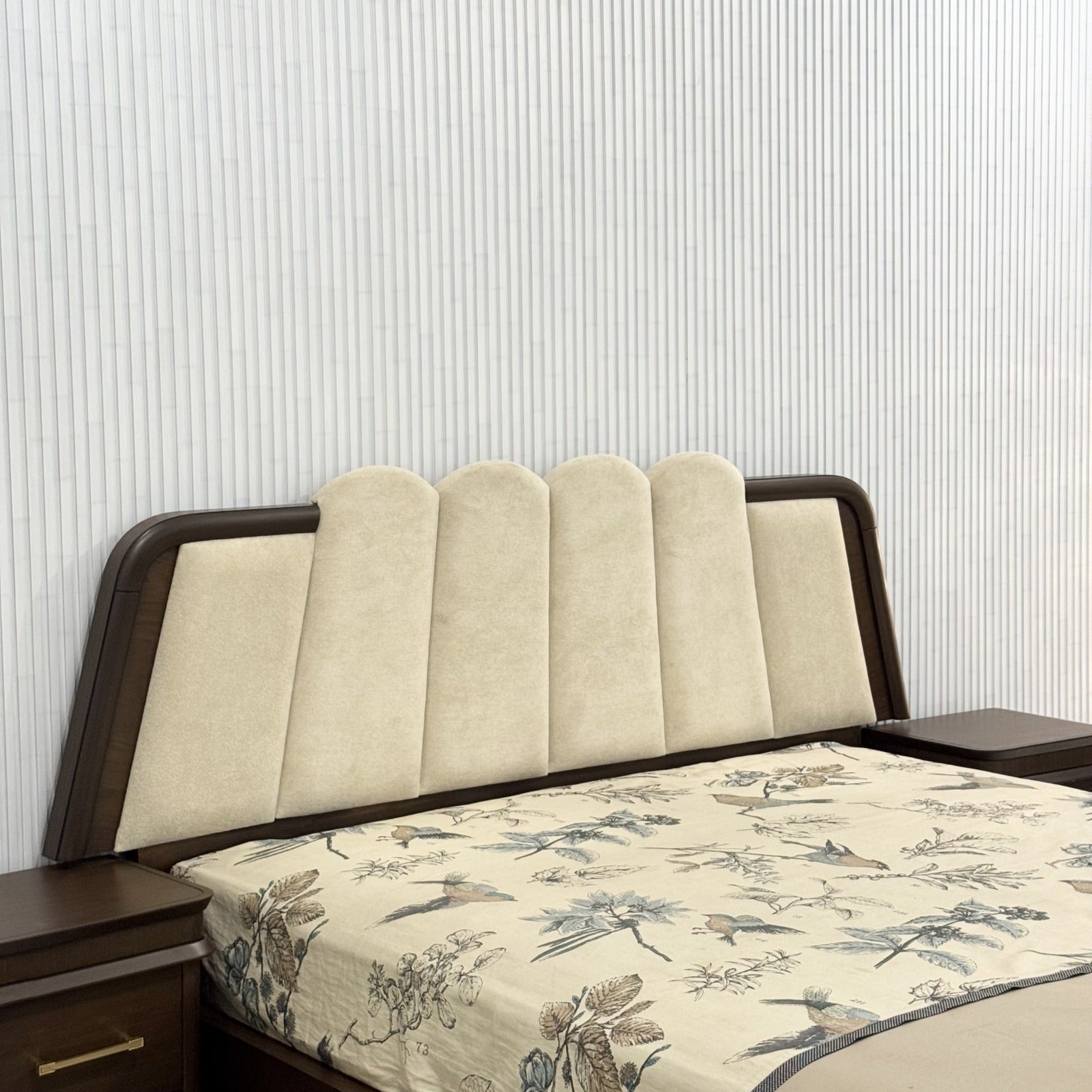 Premium Walnut Bed with Dressing Table - Ak03